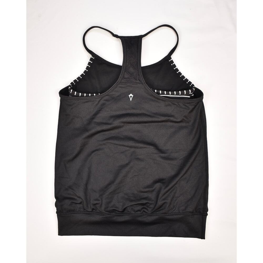 Ivivva Lululemon Girls Double Dutch Layer Tank Top Black Size 12 - Picture 2 of 5